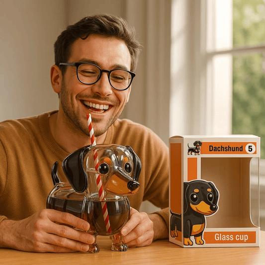 🐶✨ Dachshund Glass Cup – A Sip of Joy in Every Drink!