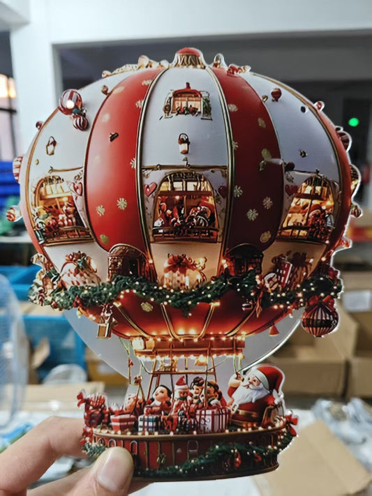 🎈2D Acrylic Christmas Hot Air Balloon Decoration