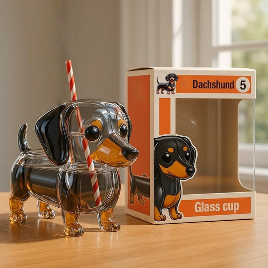 🐶✨ Dachshund Glass Cup – A Sip of Joy in Every Drink!
